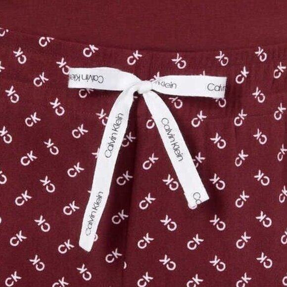 New Calvin Klein Women's Pajama Set Size L Porto Red Laungewear Cottagecore Cozy - Picture 6 of 16